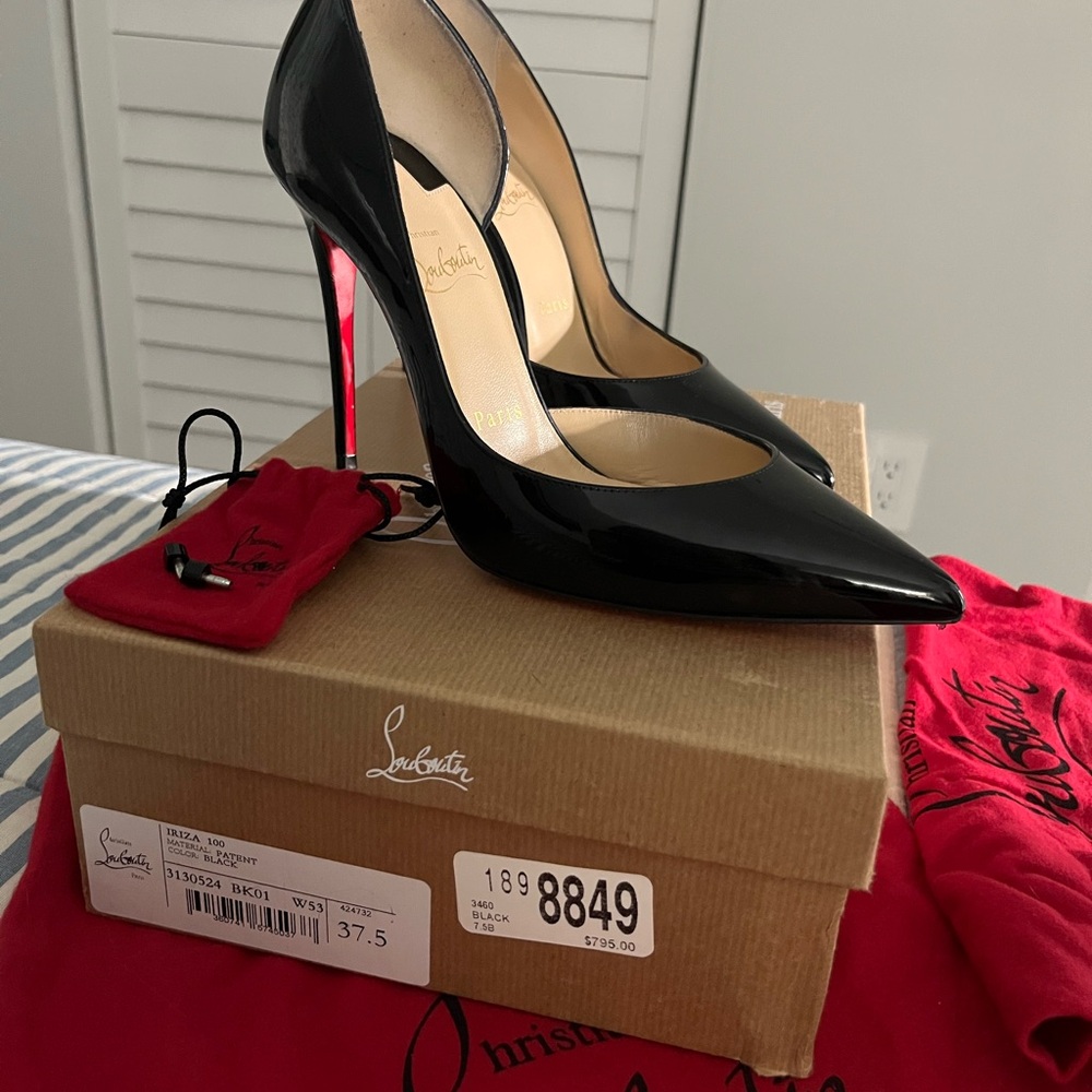 Christian Louboutin Iriza Black Patent Leather Pumps